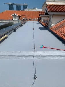 (After) 5 layers system for RC roof waterproofing at Museum