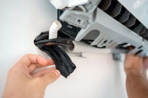 damaged sleeve caused ac condensation overflow